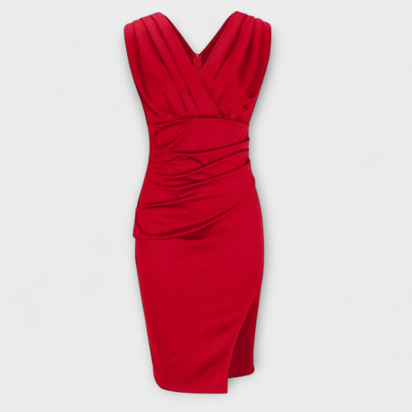 V-neck Dress with Slit