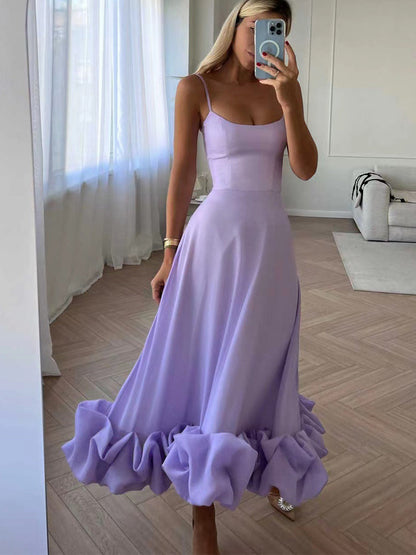 Isoria™ | Elegant Flounce Maxi Dress