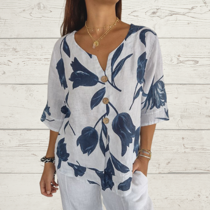 Dahlia - Blossom Print Blouse