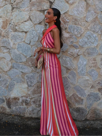Sorelia™ | Elegant Cross-Halter Dress