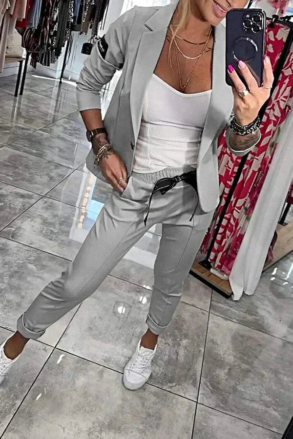 Isabelle | Tailored Set with Soft Blazer and Casual Joggers