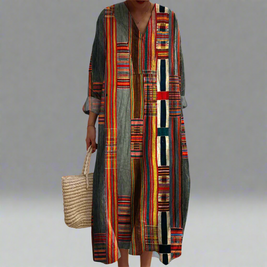 Jessica | Flowy Stripe Maxi Dress