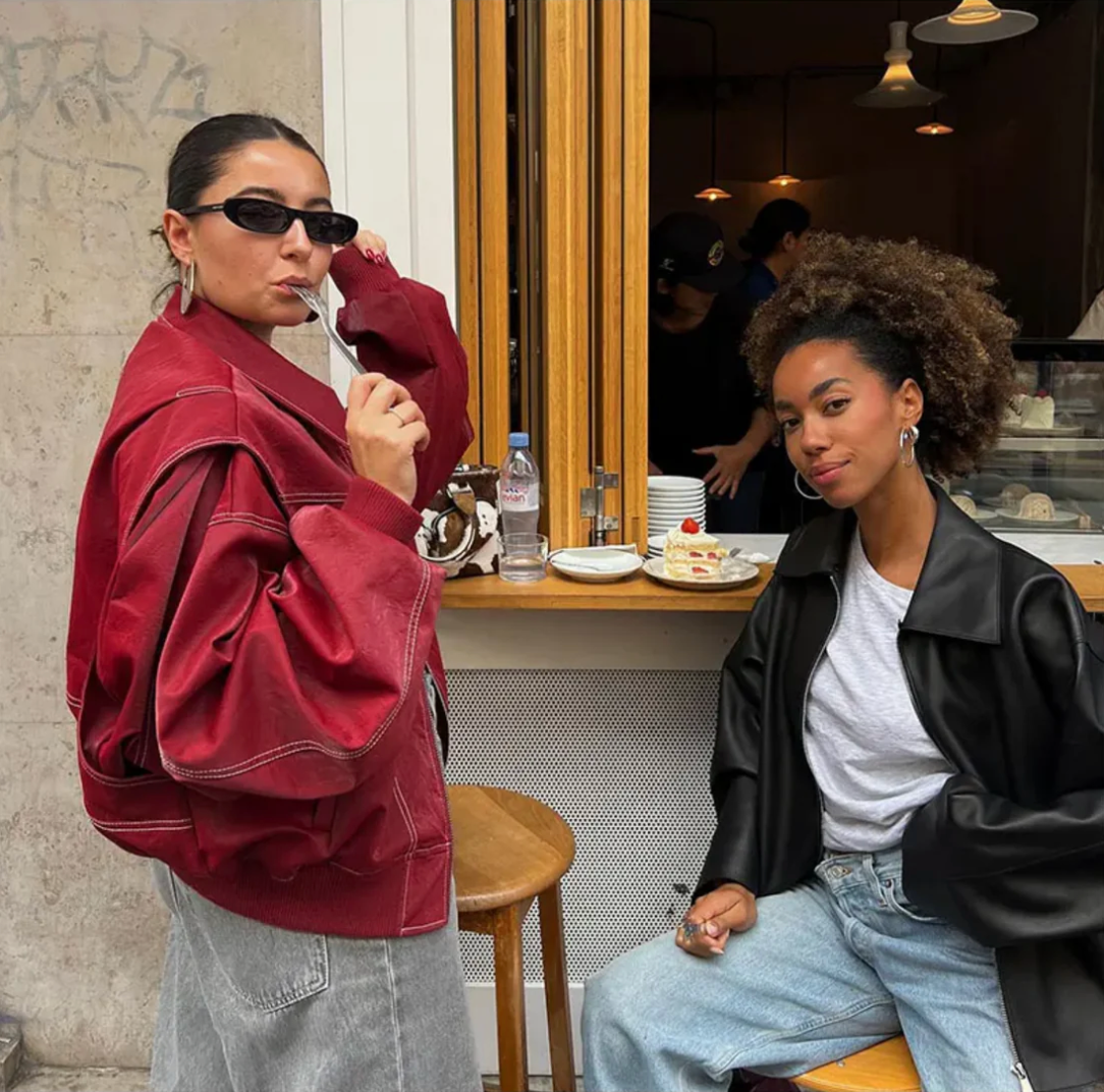 Naenia™ | Leather Bomber Jacket